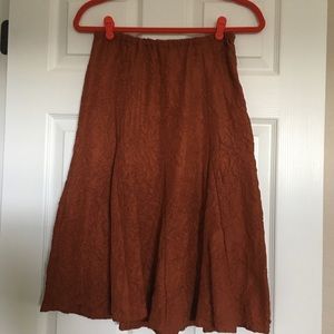 J. Jill Rust Crinkle Skirt Size XSP